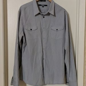 Men's Carbon stripped button down shirt